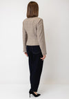 YAS Niva Plaid Pattern Wool Jacket, Beige