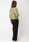 YAS Mallemic Floral Print with Sequin and Bead Detail Jacket, Green Multi