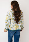 YAS Floral Reversible Button Up Jacket, Blue