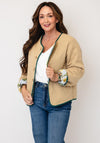 YAS Floral Reversible Button Up Jacket, Blue