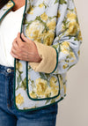 YAS Floral Reversible Button Up Jacket, Blue