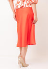 Y.A.S Pella High Waisted Satin Skirt, Orange