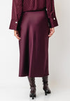 Yas Pella High Waist Midi Skirt, Wine