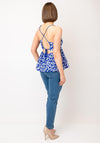 Y.A.S Tira Floral Peplum Top, Blue