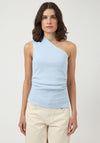YAS Venice One Shoulder Top, Blue