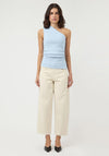 YAS Venice One Shoulder Top, Blue