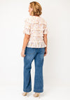 YAS Mimmi Frill Detail Top, Pink Multi