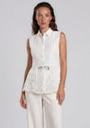 Y.A.S Lana Sleeveless Blouse, White