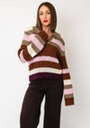 YAS Kala Knitted Sweater, Green Multi