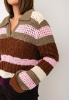 YAS Kala Knitted Sweater, Green Multi
