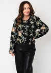 YAS Lamara Floral Jacquard Jacket, Black Multi