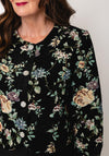 YAS Lamara Floral Jacquard Jacket, Black Multi