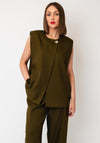 YAS Colera Sleeveless Waistcoat, Olive Green