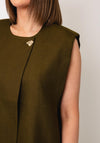 YAS Colera Sleeveless Waistcoat, Olive Green