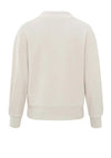 Yaya Long Sleeve V Neck Sweatshirt, Cream