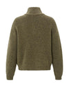 YAYA Turtleneck Half Zip Sweater, Gothic Olive Green