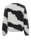 YAYA Crewneck Fur Print Sweater, Phantom Dessin