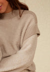YAYA Boucle Wool Blend Sweater, Beige