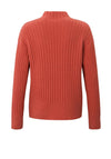 YAYA Ribbed Turtleneck Sweater, Ochre Red