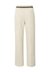 Yaya Elastic Waist Wide Leg Trousers, Summer Sand