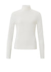 YAYA Button Detail Sleeve Sweater, Wool White
