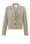 YAYA Long Sleeve Short Blazer, Beige