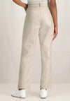 Yaya Faux Straight Leg Leather Trousers, Ivory White