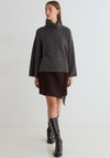 Yerse Sully Wool Blend Aline Mini Skirt, Brown