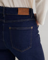 Yerse Turn Hem Wide Leg Jeans, Blue