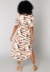 Yest Sabrina Animal Print Shirt Dress, Beige Multi