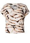 Yest Gieltje Animal Print T Shirt, Beige Multi