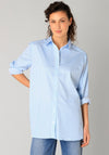 Yest Rae Striped Oversized Shirt, Blue and White