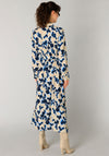 Yest Rahayu Floral Printed Shirt Dress, Beige and Blue