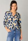 Yest Raissa Printed Top, Beige and Blue