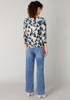 Yest Raissa Printed Top, Beige and Blue