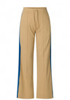 Yest Raven Side Striped Trousers, Beige and Blue