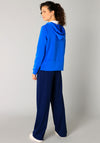 Yest Rayaan Button Neck Hoodie, Blue