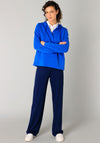Yest Rayaan Button Neck Hoodie, Blue