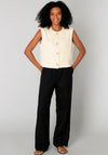 Yest Sabela Statement Button Waistcoat, Cream