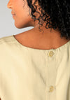 Yest Sadhika Button Detail Top, Green