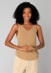 Yest Safira Glitter Knit Cami, Gold