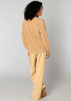 Yest Safiya Glitter Knit Cardigan, Gold