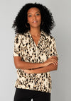 Yest Salima Animal Print Shirt, Beige Multi