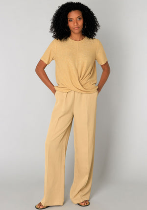 Yest Sam Knot Front Sweater, Yellow