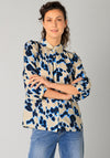 Yest Ragin Printed Puff Sleeve Blouse, Beige