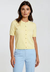Yest Kassy Button-Down Front Cardigan, Pastel Yellow