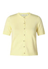 Yest Kassy Button-Down Front Cardigan, Pastel Yellow