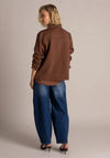 Yest Saskia Button Up Overshirt, Brown