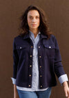 Yest Saskia Button Up Overshirt, Navy