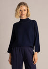 Yest Sima High Neck Jumper, Navy